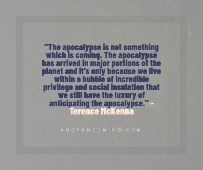 the apocalypse is not something terence mckenna