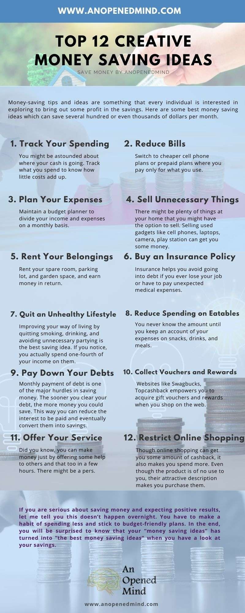 Top 12 Creative Money Saving Ideas